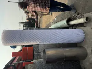 Roll of White Plastic Wire Mesh Fencing Per Meter