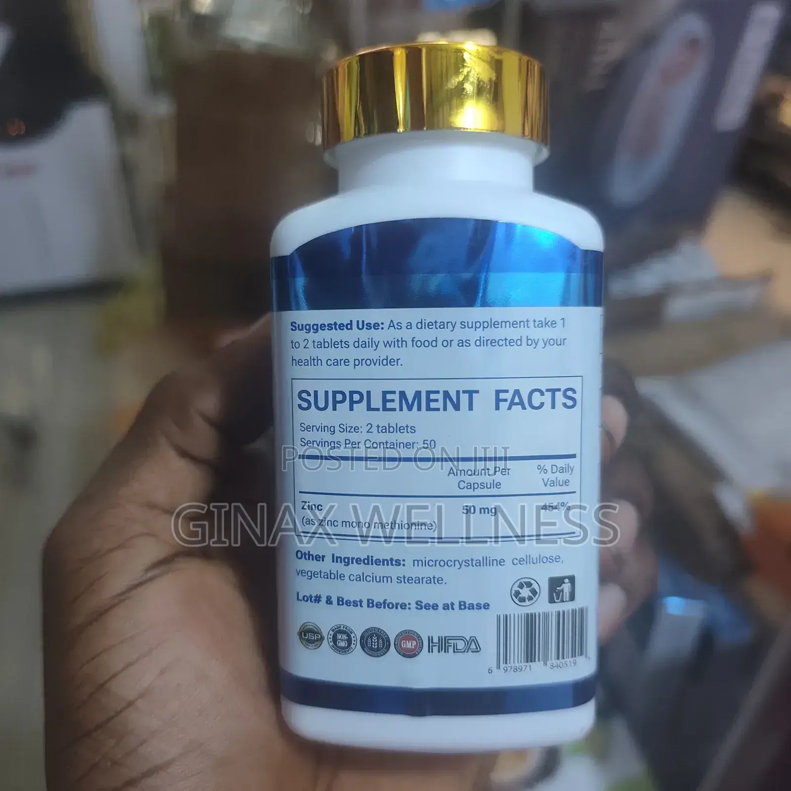 Duozi Zinc Tablets (100 Tablets, 50mg)