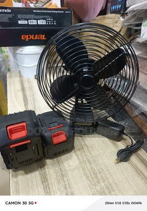 8" Double Battery Portable Rechargeable Fan