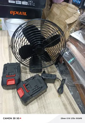 8" Double Battery Portable Rechargeable Fan