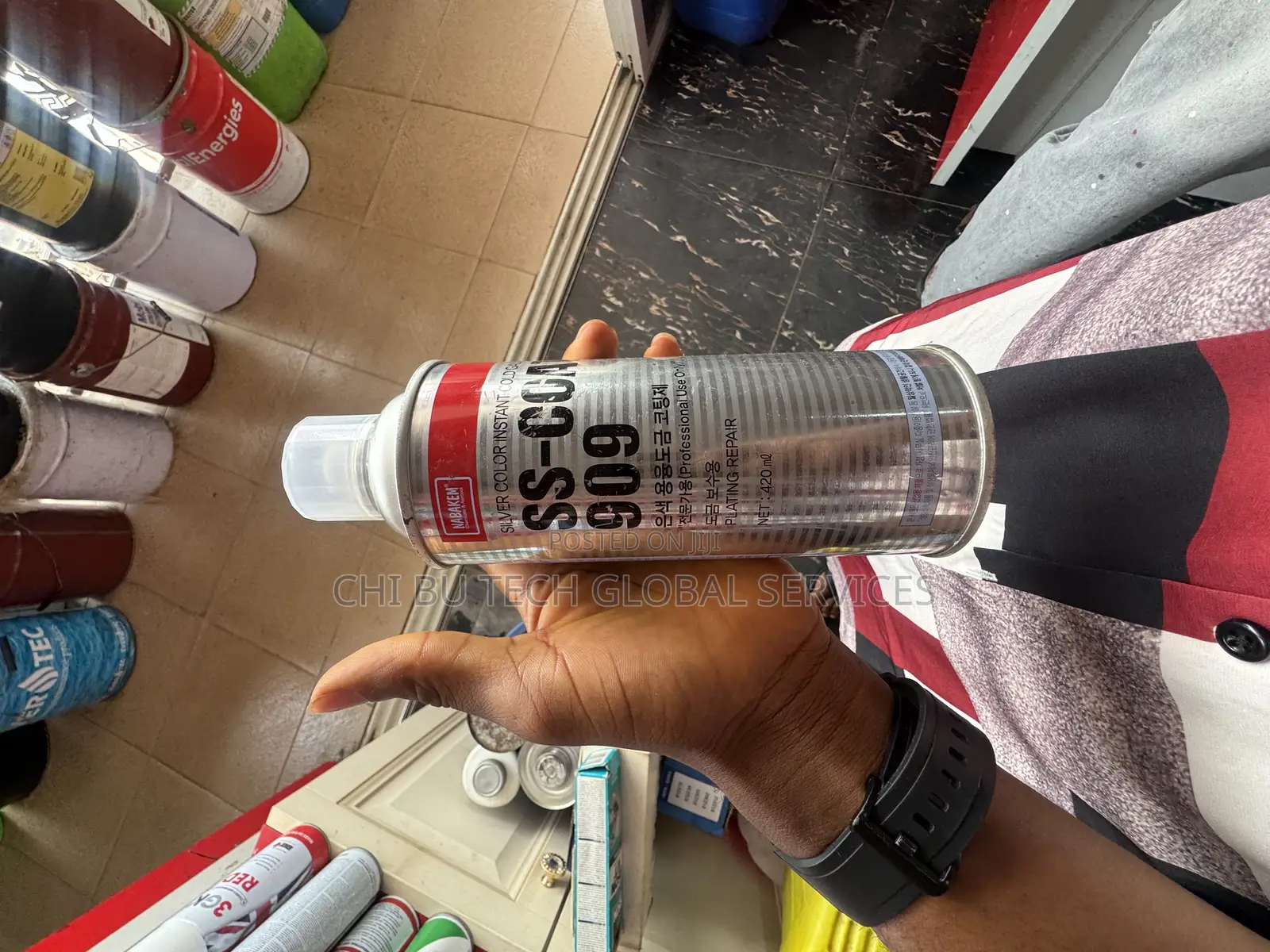 Nabakem Ss-Coat 909 Silver-Colored Cold Galvanizing Spray