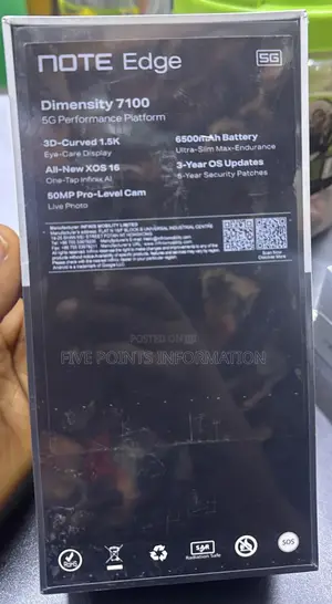 New Infinix Note Edge 128 GB Black