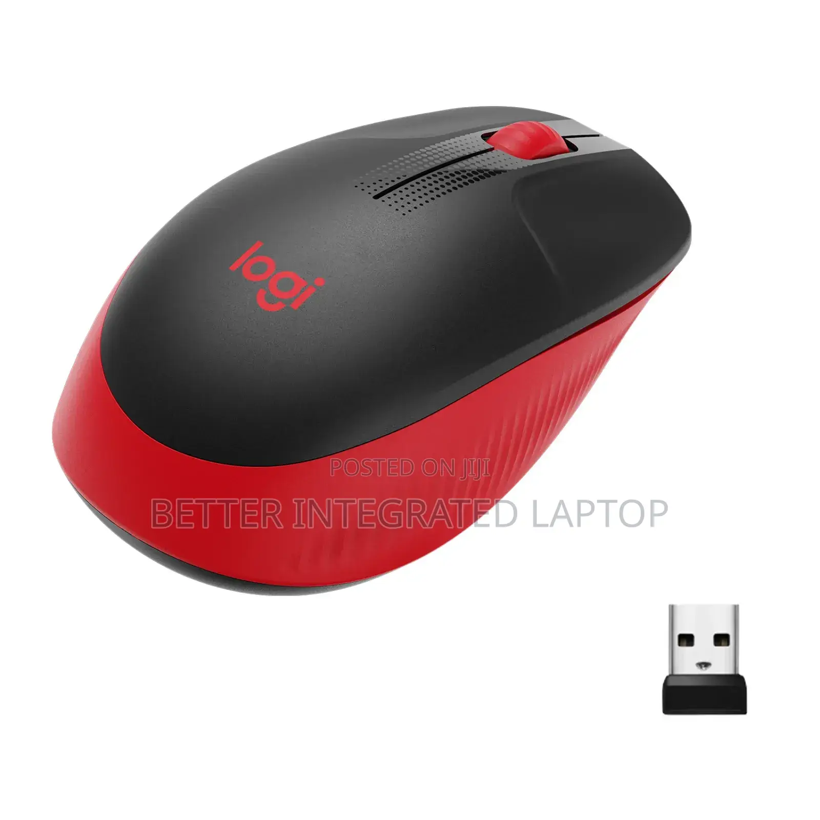 Logitech M190 Full-size Wireless Mouse Red.