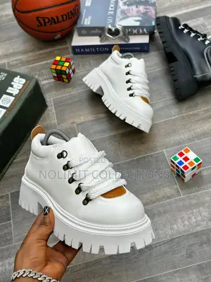 Chunky Lace Up Leather Shoes