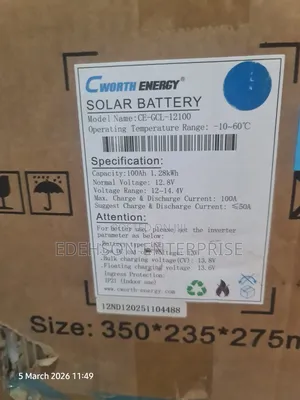 Cworth 1.28kwh 12v Lithium Battery