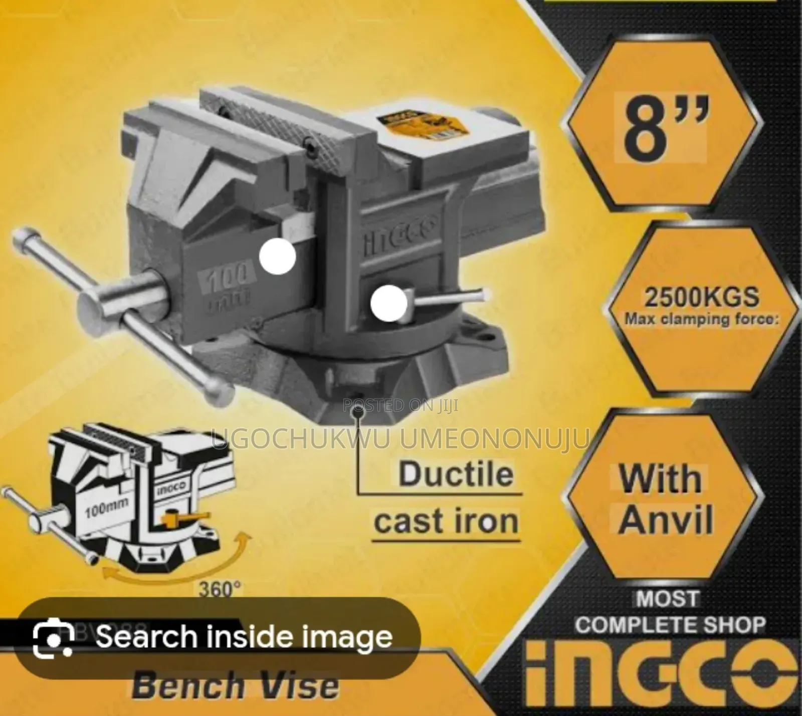 Ingco 8inch Bench Vice