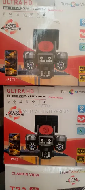 Triple Lens Solar Cameras V380