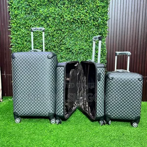 Premium 3pcs Checkered Spinner Suitcase Set