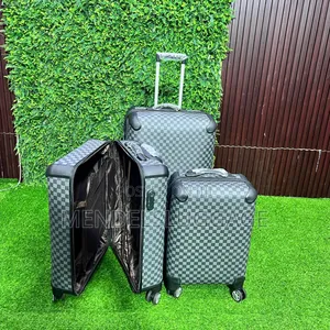 Premium 3pcs Checkered Spinner Suitcase Set