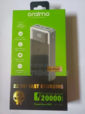 Oraimo Powernova Q21 20,000mah (Opb-7200q) 22.5w Powerbank