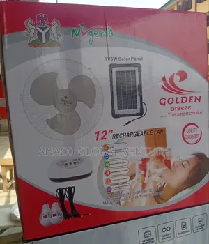 Rechargeable Fan With Solar Panel for Top Table