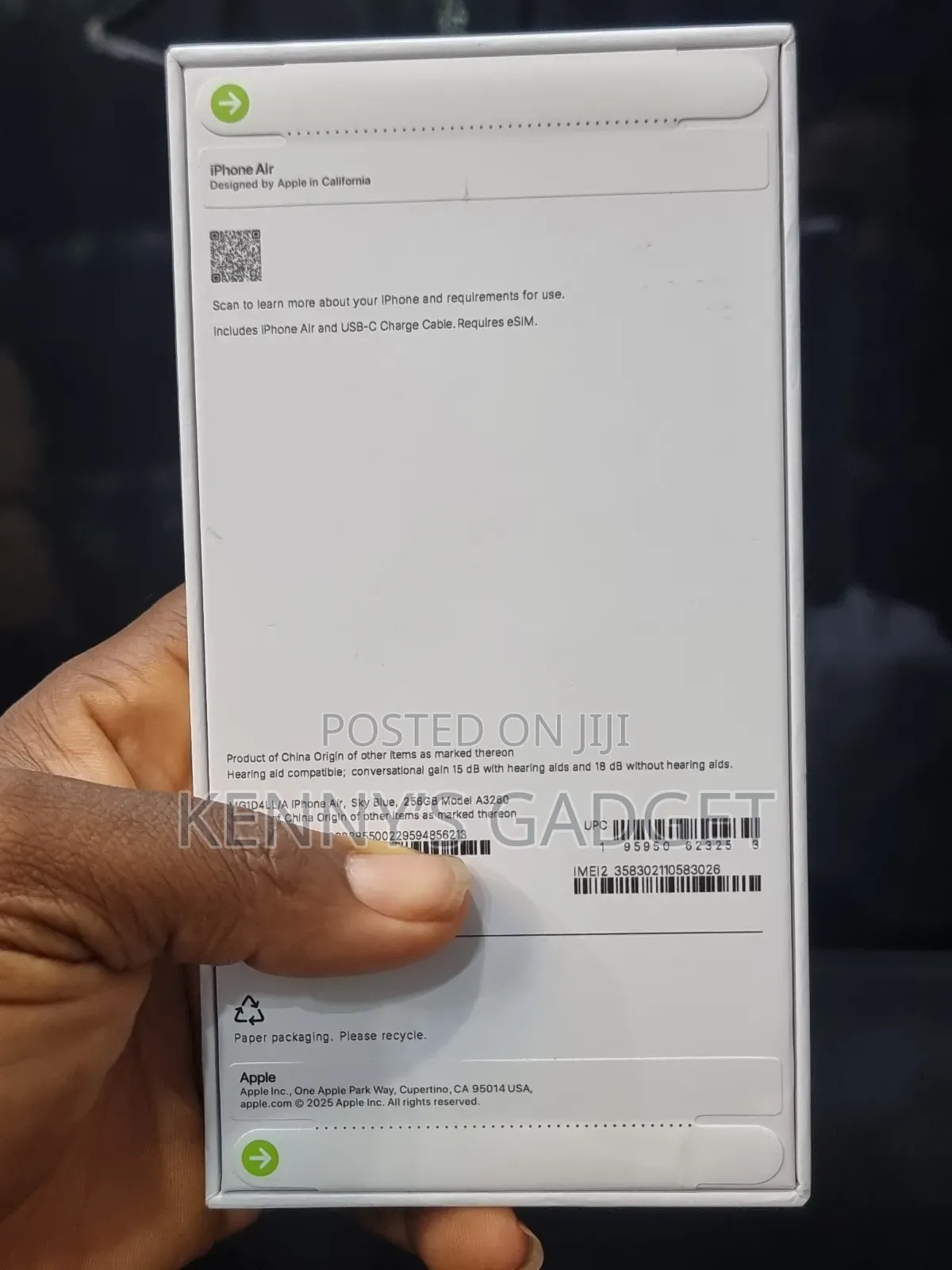 New Apple iPhone Air 256 GB Blue