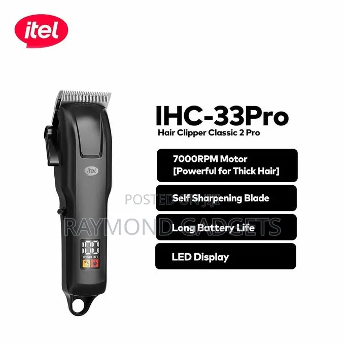 Itel Classic 2 Pro Hair Clipper – 2000mah, 240min Runtime Ihc-33pro