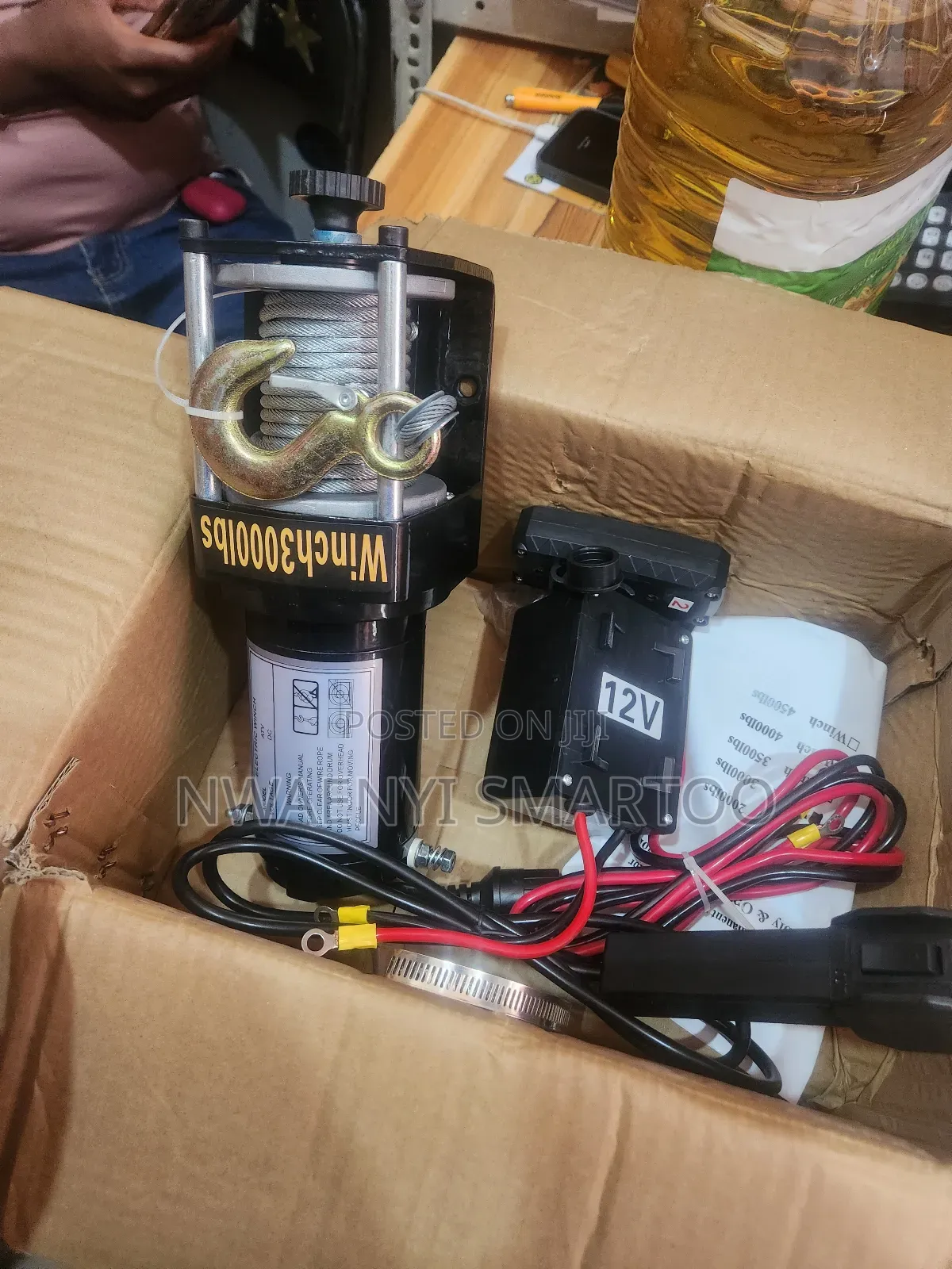 Battery 12v Wire Winch 3000lbs