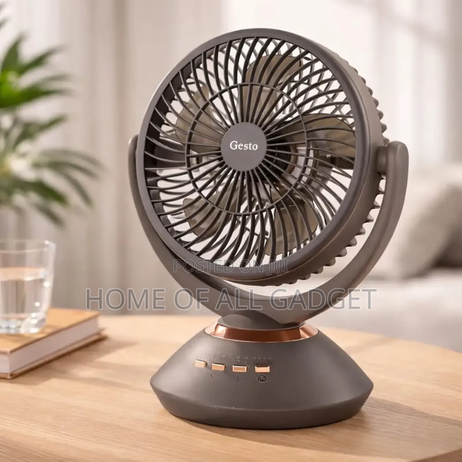 Rechargeable Table Fan With Oscillation | 7200mah Battery |