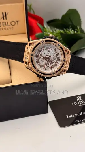 Affordable Hublot Leather Watch for Men With Box
