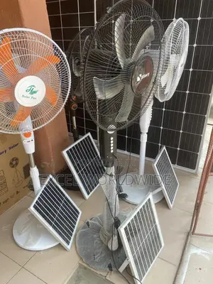 Solar Rechargeable Standing Fan With Solar Panel,