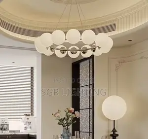 Led Chandeliers Vintage Luxury Glass Bubble Light for Dining Room