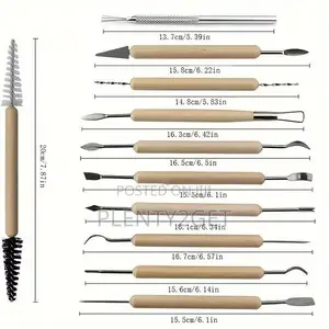 11pcs Ceramic Sculpting Tool Set, Double-Sided Polymer Clay Tools With