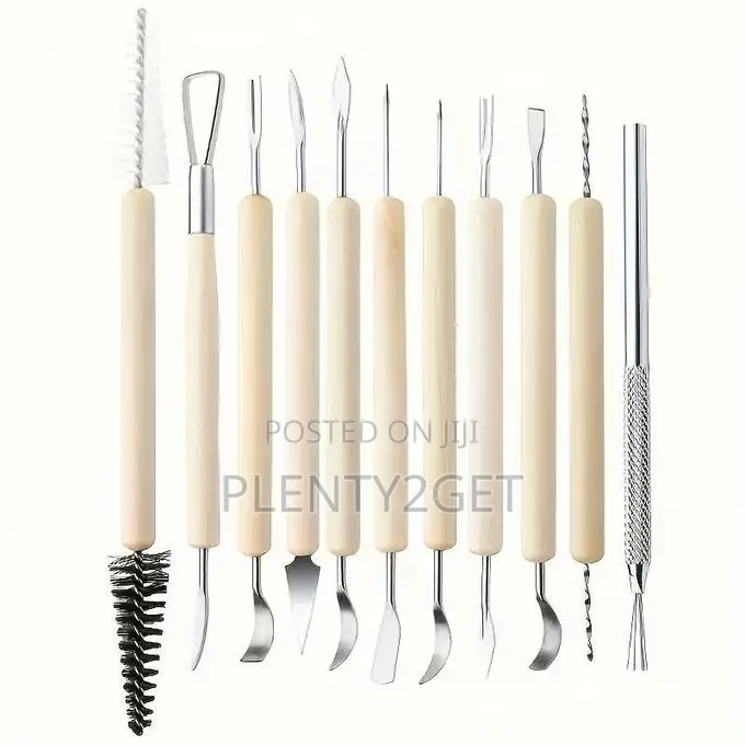 11pcs Ceramic Sculpting Tool Set, Double-Sided Polymer Clay Tools With