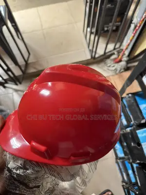Red Industrial Safety Helmet Msa