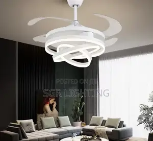 Luxury Ceiling Fan Light Bedroom Invisible Fan Light 6-speed Timer
