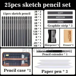 Professional Sketching Pencil Set, Portable Outdoor Art Painting Tool