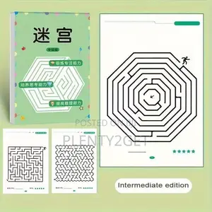 Intermediate Edition Maze Puzzle Book – Boost Focus, Logic Thinking