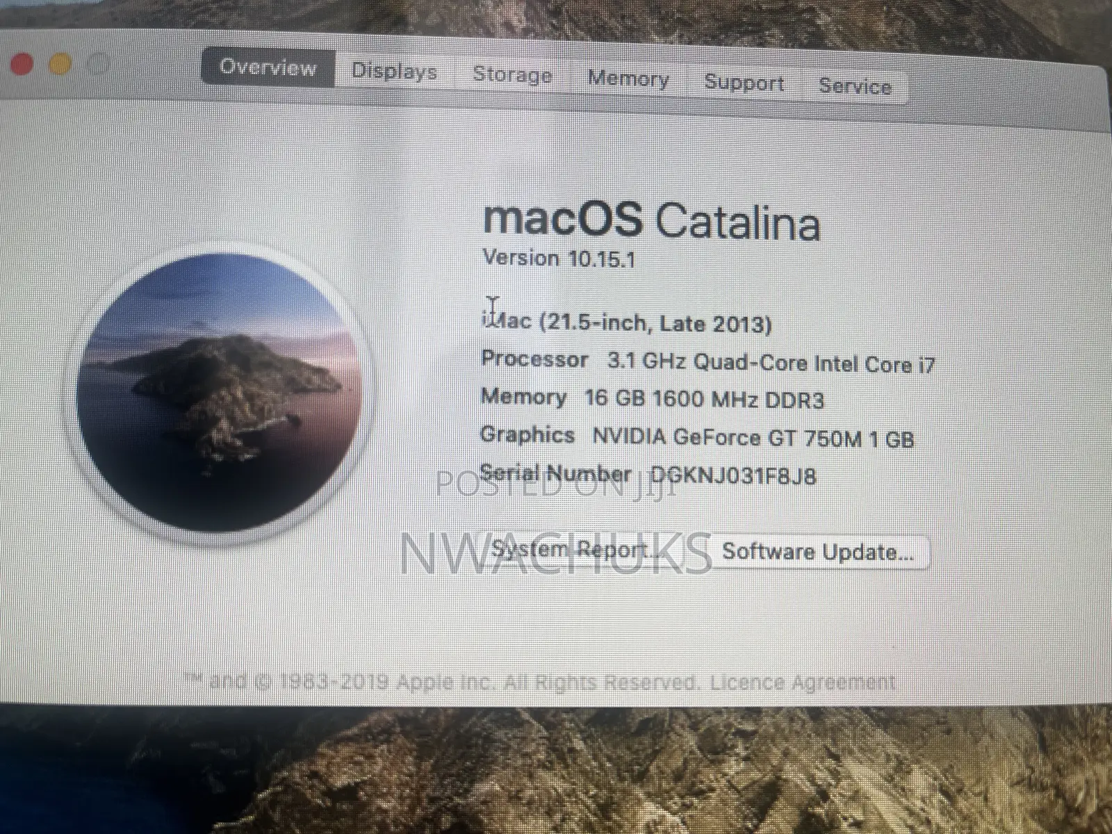 Desktop Computer Apple iMac 16GB Intel Core i7 SSD 128GB