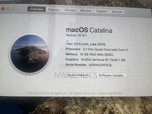 Desktop Computer Apple iMac 16GB Intel Core i7 SSD 128GB
