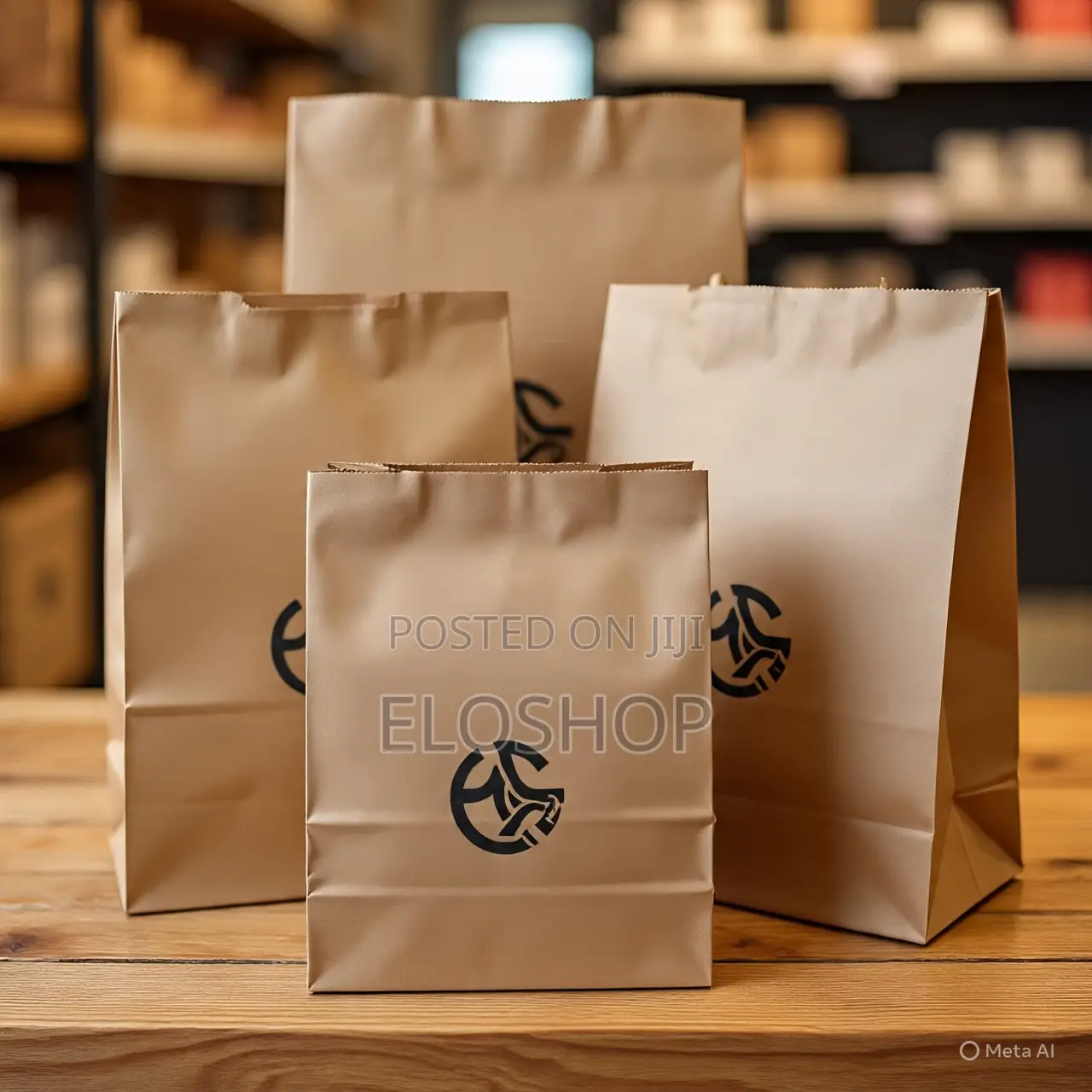 Brown Kraft Paper Bag With Twisted Handle