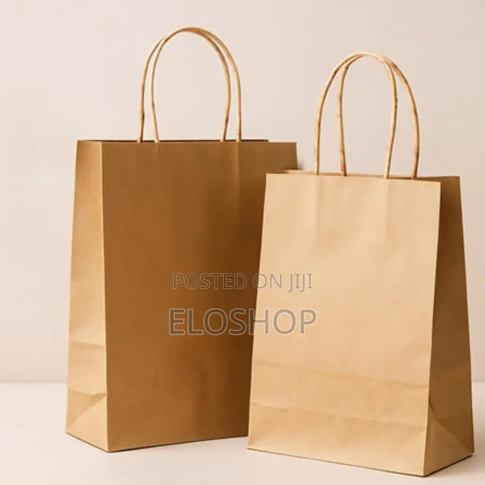 Brown Kraft Paper Bag With Twisted Handle