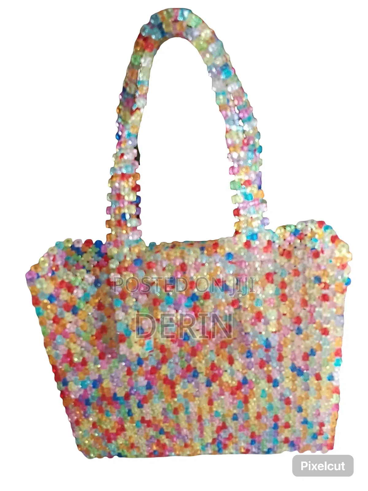 Multicoloured Big Beaded Bag