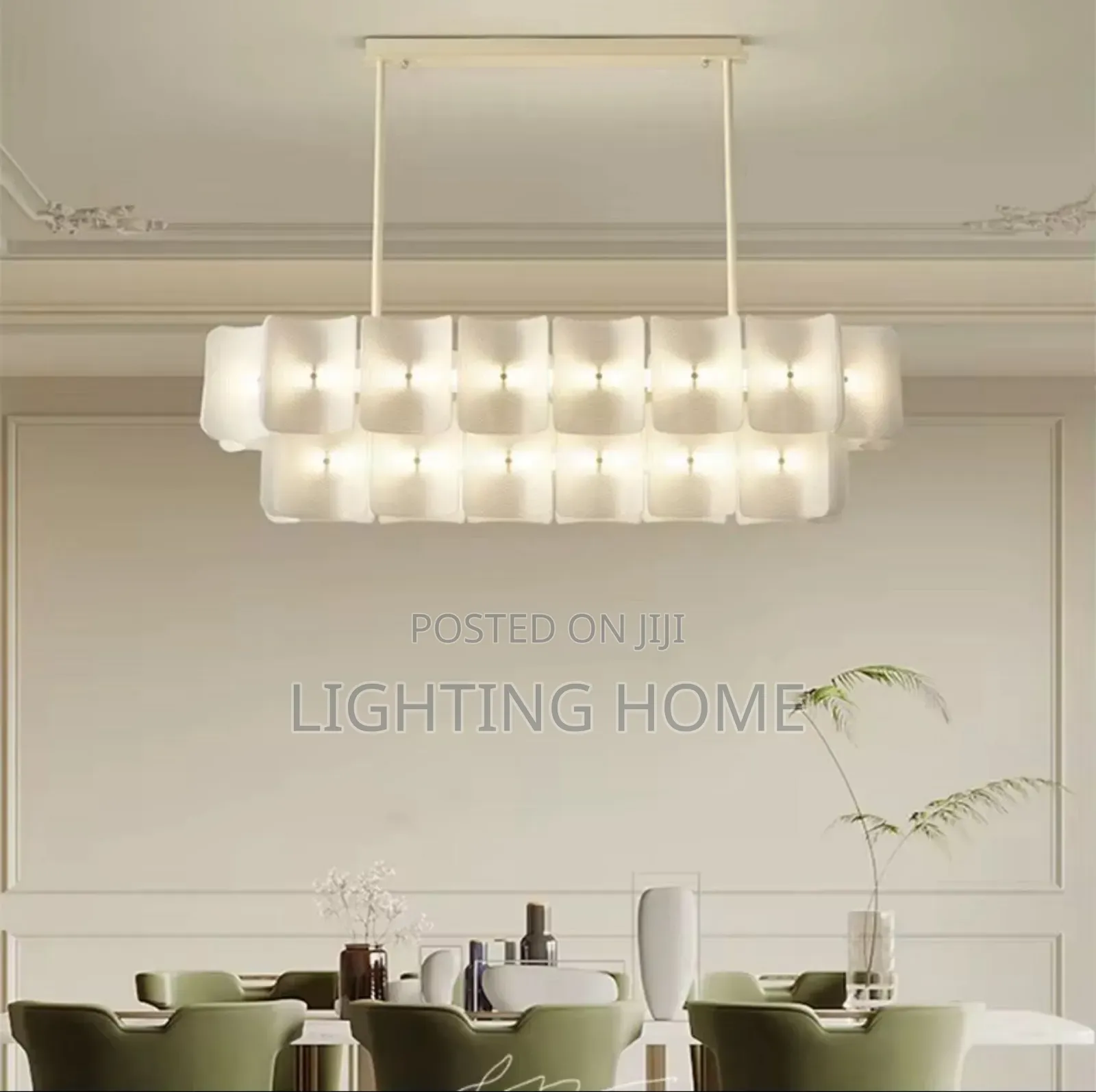 Nodic Glass Chandelier Light 120cm