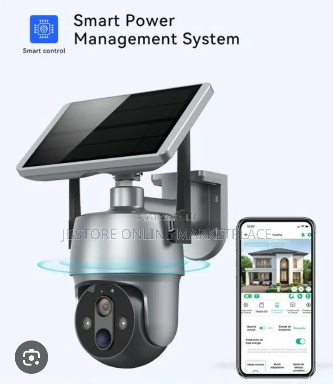 Solar Powered CCTV PTZ Security Camera.