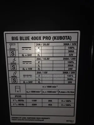 Miller Welding Machine Big Blue 400x Pro