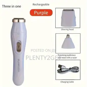 3-in-1 Electric Hair Removal Set - Usb Rechargeable Facial Trimmer