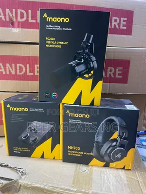 3 in 1 Maono Complete Studio Bundle With 2i2 Sd , Headphones and Mic