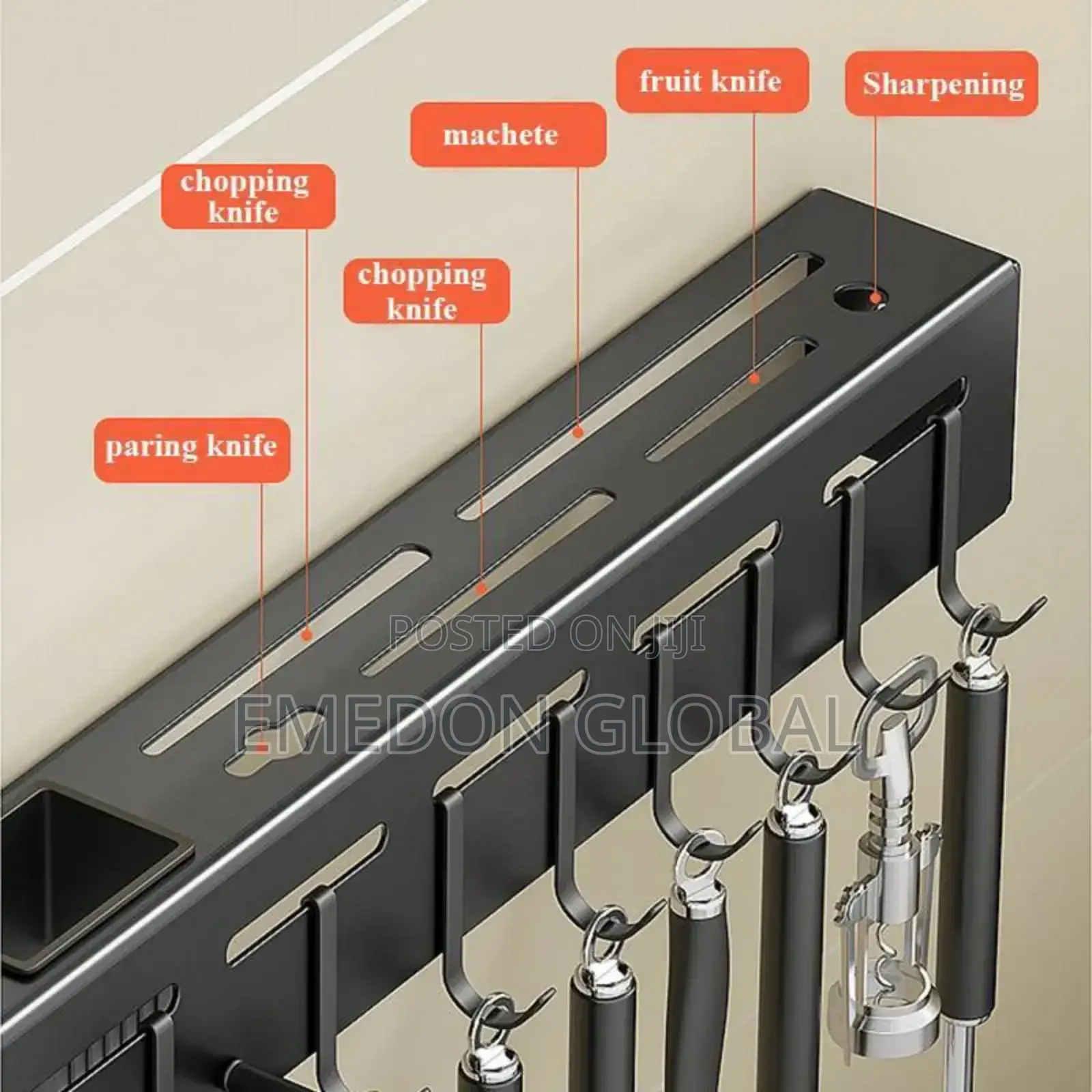 Multifunctional Kitchen Organizer Wall Mounted Knife Storage Rack