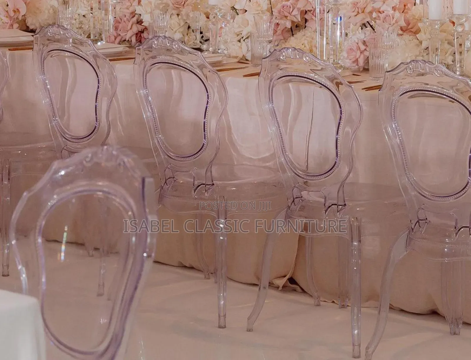 Luxury Oval Clear Event Chairs Available Now Imported