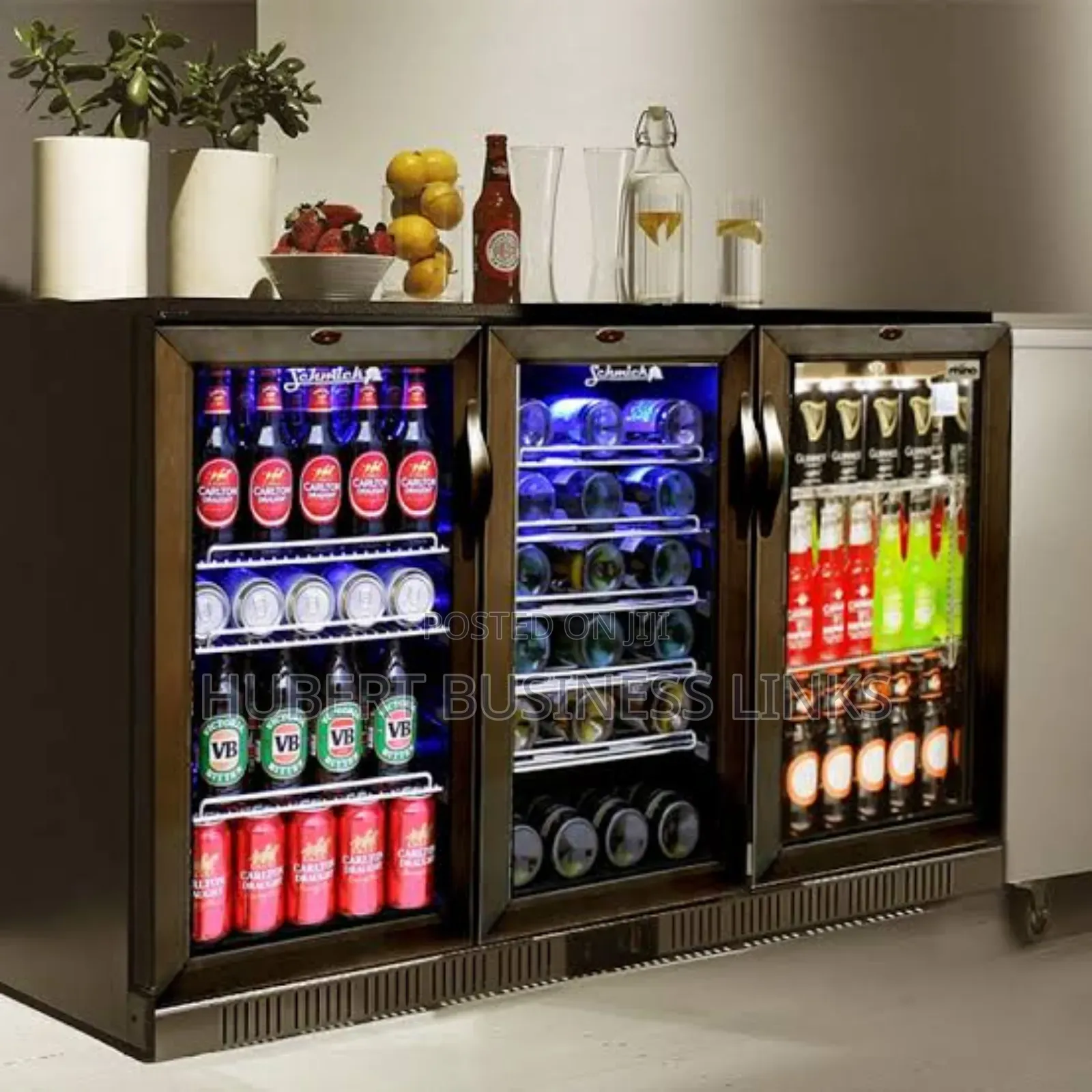 3door Under Counter Back Bar Cooler