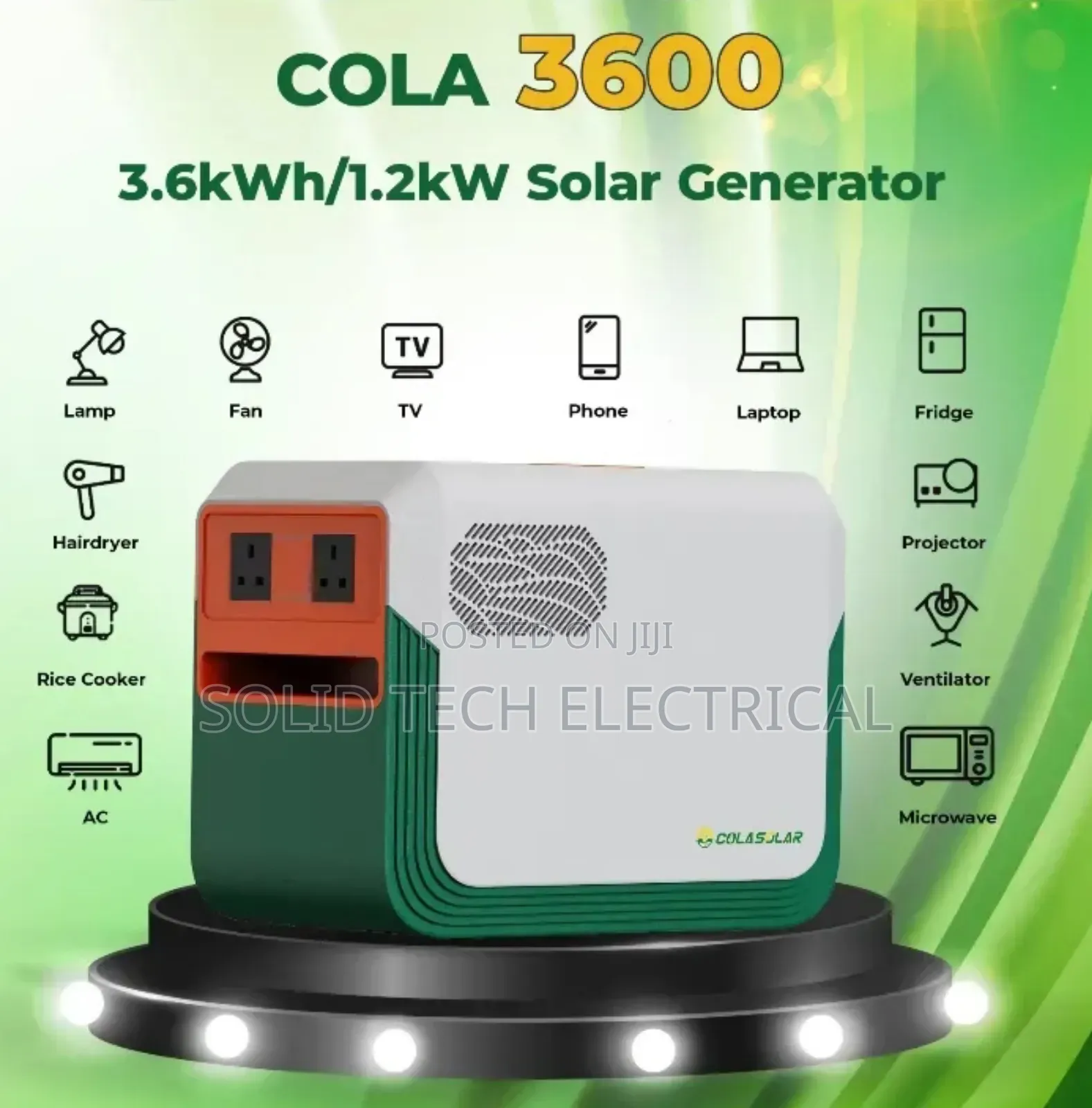 Cola 3600 Solar Generator