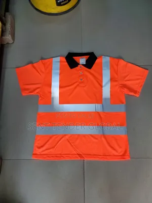 Orange Reflective Polo With Reflector