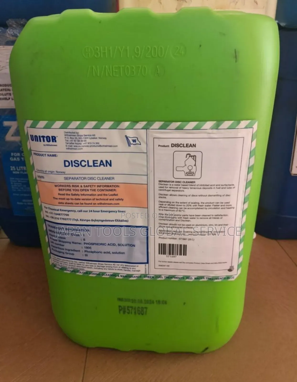 Unitor Disclean (Seperator Disc Cleaner 25liter)