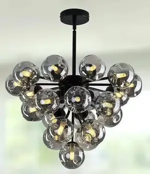 Luxury Black Chandelier 22glass