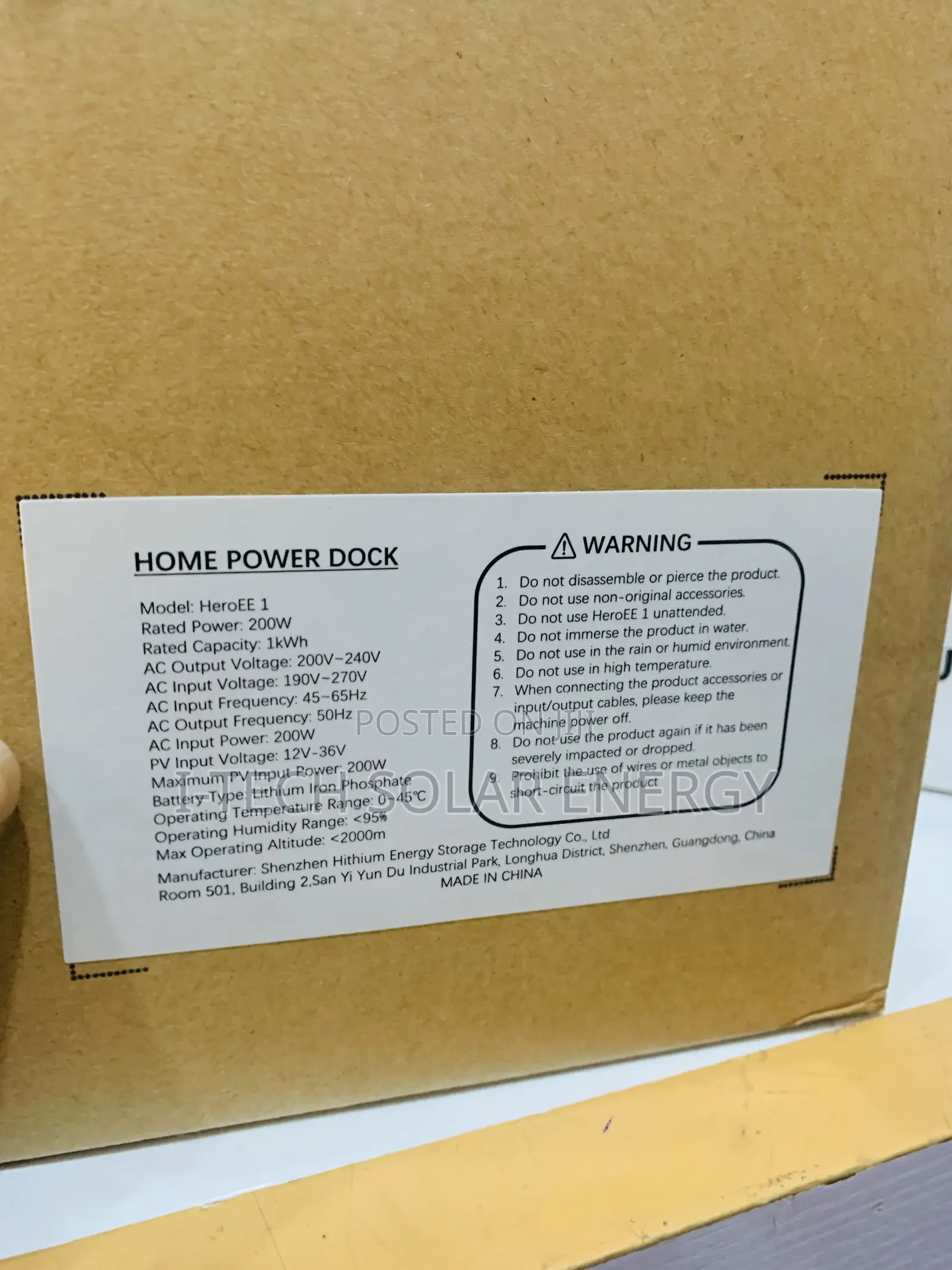 1kwh Hthium Lithium Battery