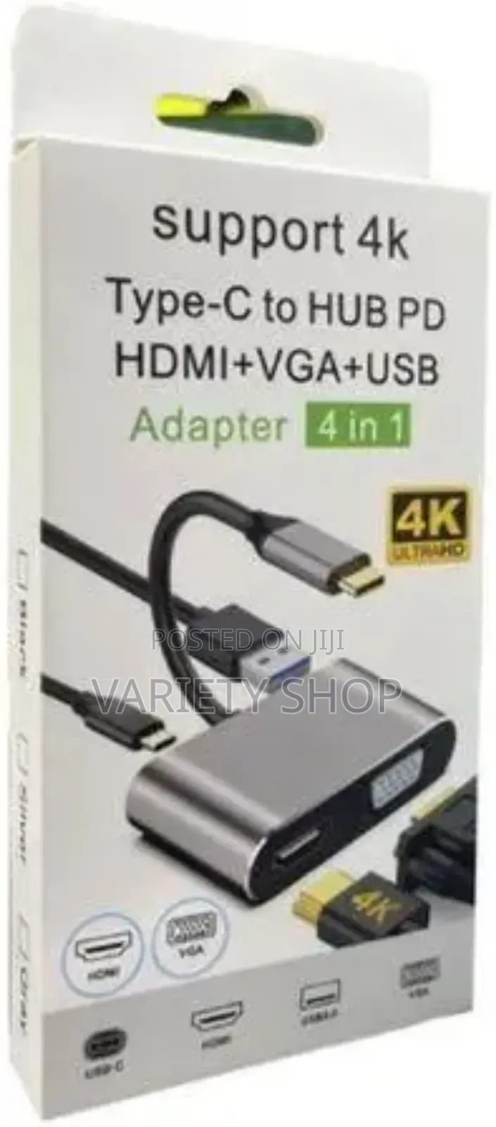 Usb C to Vga Hdmi Adapter,4 in 1 Type C