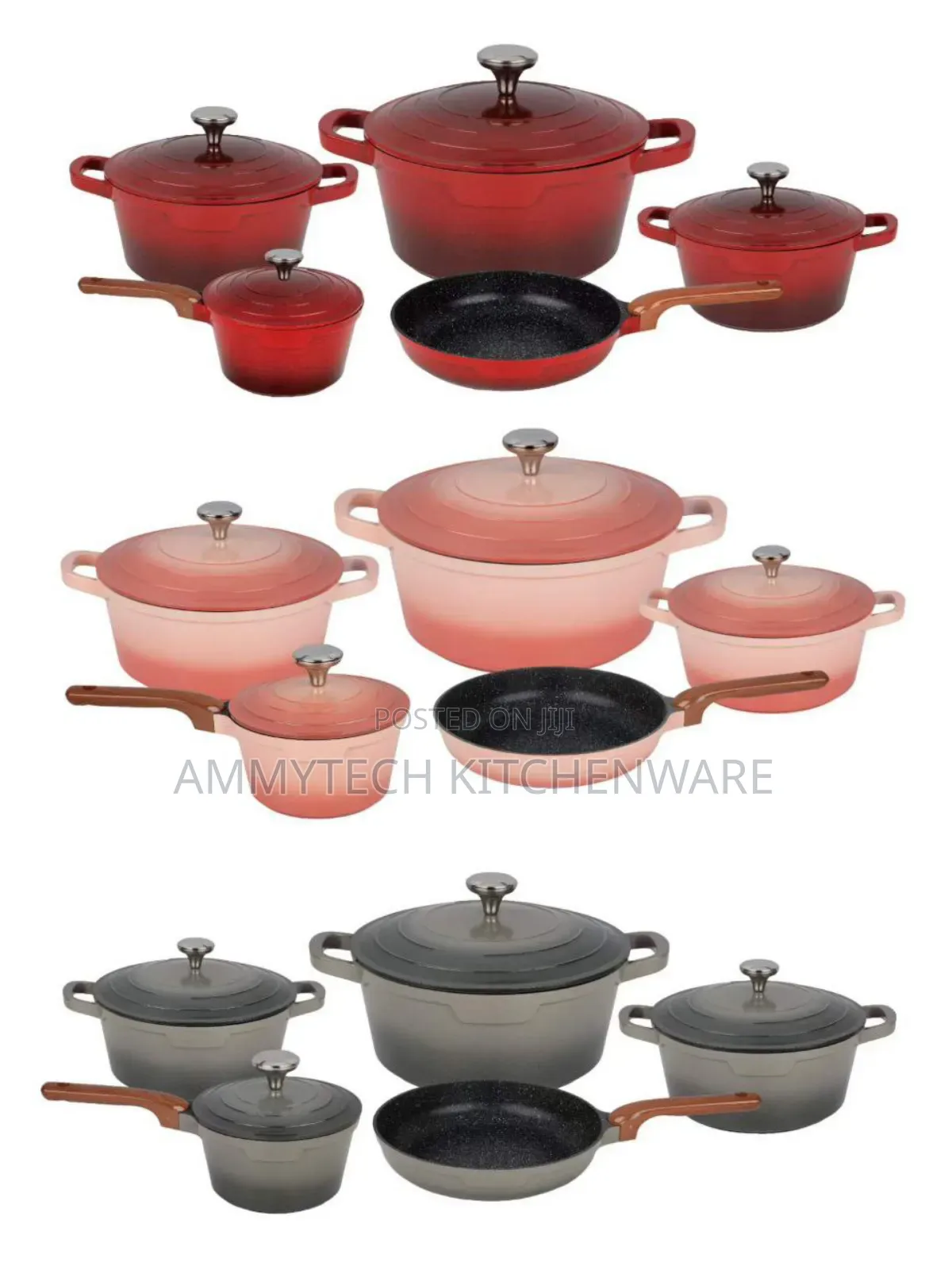 9pcs Vmigo Die Cast Cookware Sets
