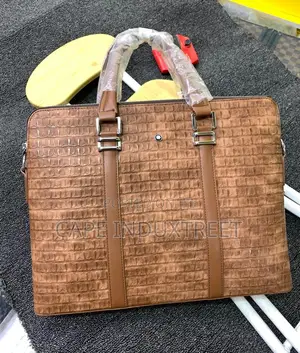 Luxury Textured Leather Classic Laptop Bag