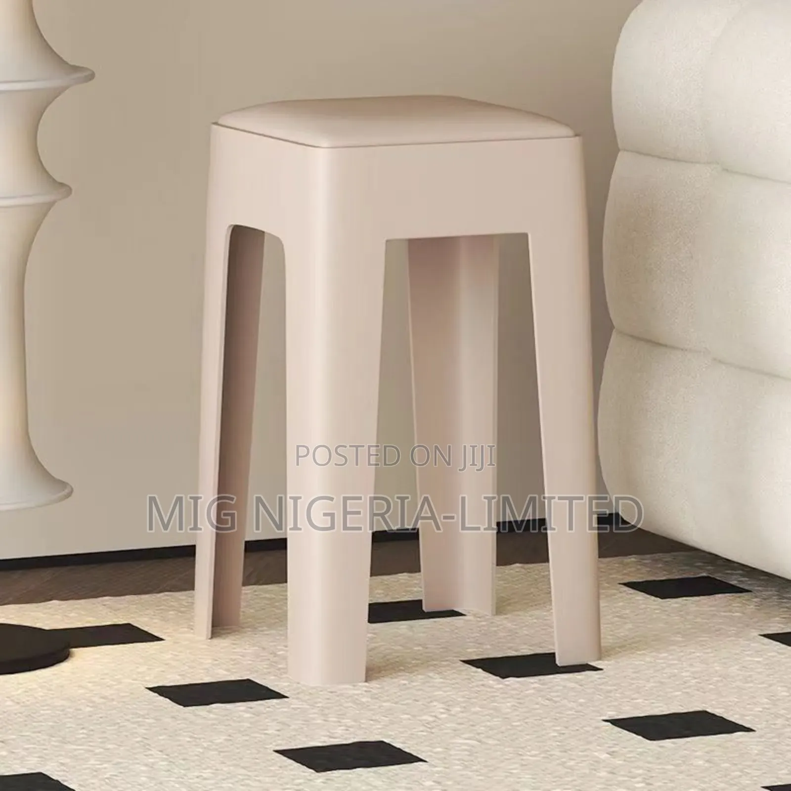 Plastic Padded Side Stool